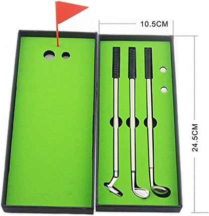 Kofull Lustige Golf Geschenke Für Männer Mini Golf Desktop Set, Golf Club Stifthalter Mit Putting Green, Schreibtisch Gadget Geschenk