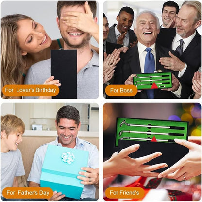 Kofull Lustige Golf Geschenke Für Männer Mini Golf Desktop Set, Golf Club Stifthalter Mit Putting Green, Schreibtisch Gadget Geschenk
