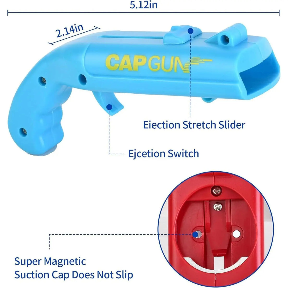 Bottle Opener, Launcher Shooter, Funny Shooting Gun, Creative Bottle Opener for Party Games, Family Parties, Outdoor Barbecue LM