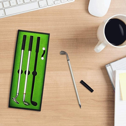 Kofull Lustige Golf Geschenke Für Männer Mini Golf Desktop Set, Golf Club Stifthalter Mit Putting Green, Schreibtisch Gadget Geschenk