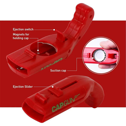Bottle Opener, Launcher Shooter, Funny Shooting Gun, Creative Bottle Opener for Party Games, Family Parties, Outdoor Barbecue LM