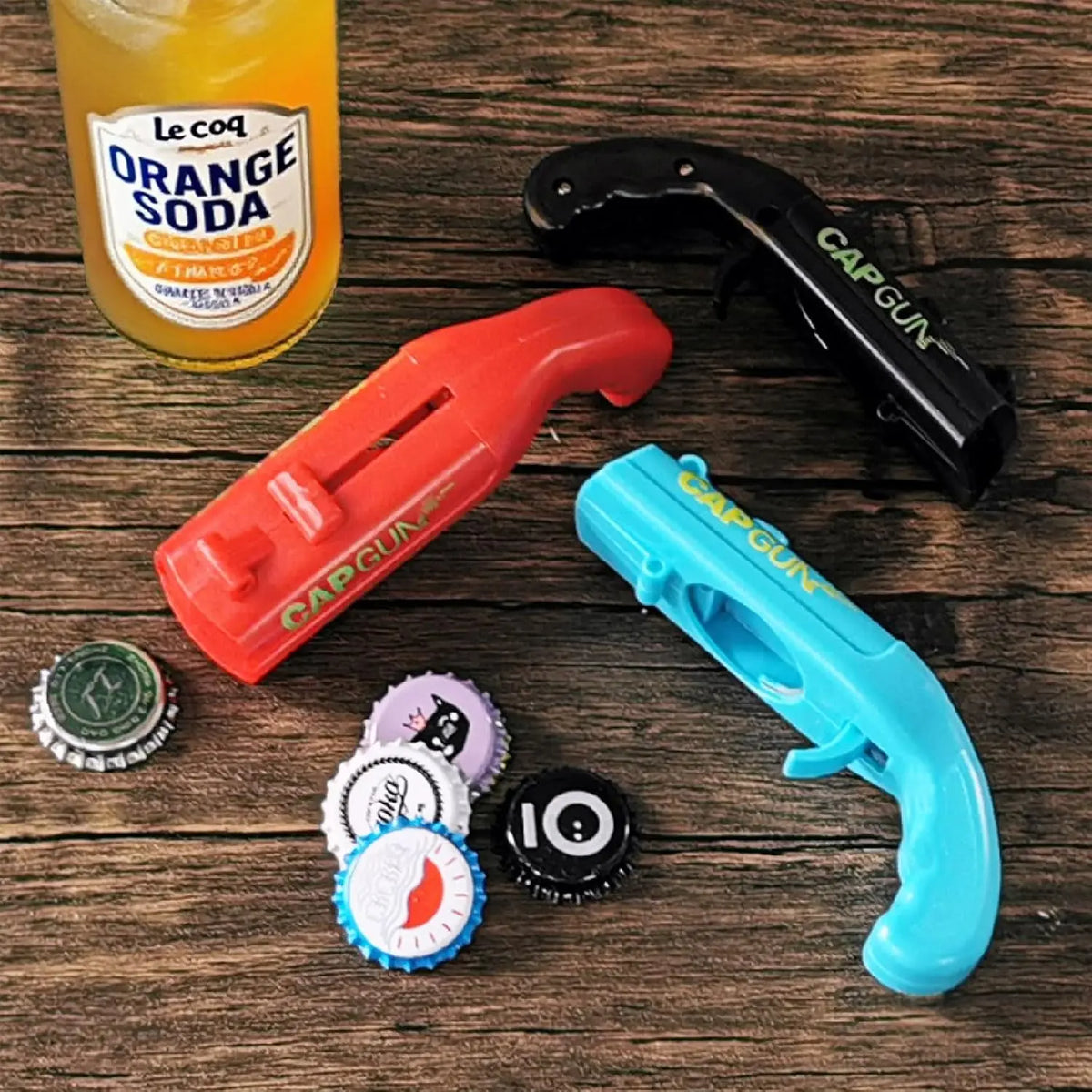 Bottle Opener, Launcher Shooter, Funny Shooting Gun, Creative Bottle Opener for Party Games, Family Parties, Outdoor Barbecue LM
