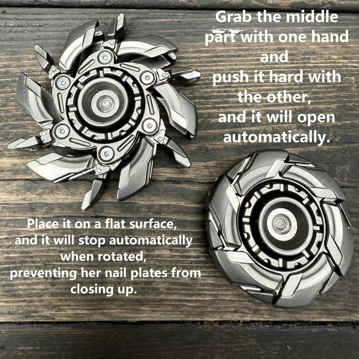 Fidget Spinner Toy, 1 Count Metal Design Stress Relief Toy, Stress Reliever, Open Armor Spinning Top Fidget Toy, Hand Spinner Toy for Adults, Metallic Finger Spinner, Fidget for Anxiety, Fidget Item