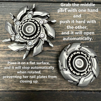 Fidget Spinner Toy, 1 Count Metal Design Stress Relief Toy, Stress Reliever, Open Armor Spinning Top Fidget Toy, Hand Spinner Toy for Adults, Metallic Finger Spinner, Fidget for Anxiety, Fidget Item